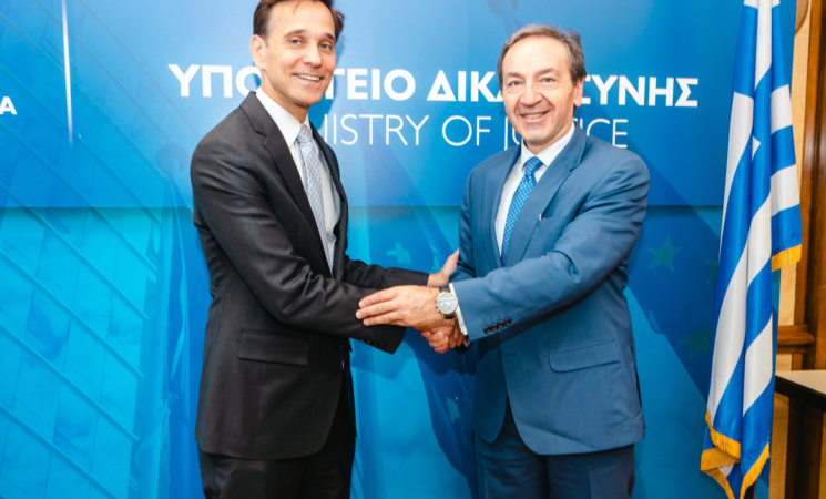 Συνάντηση του Υφυπουργού Δικαιοσύνης Ιωάννη Μπούγα με αντιπροσωπεία της Αμερικανικής Πρεσβείας στην Αθήνα