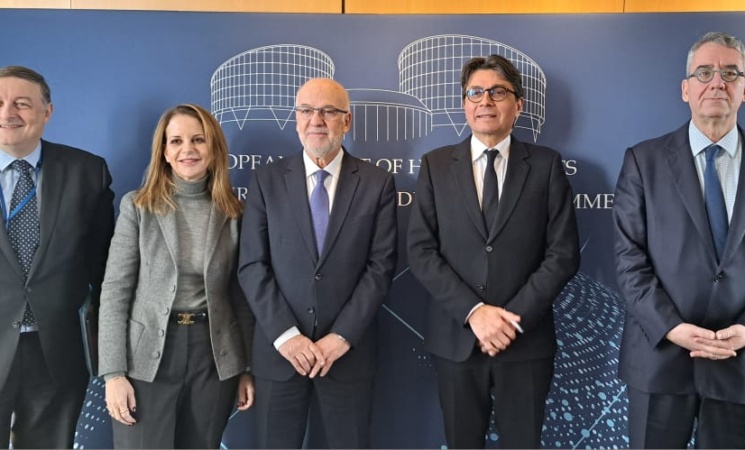 Επίσκεψη του Υπουργού Δικαιοσύνης Γιώργου Φλωρίδη στο Ευρωπαϊκό Δικαστήριο Δικαιωμάτων του Ανθρώπου