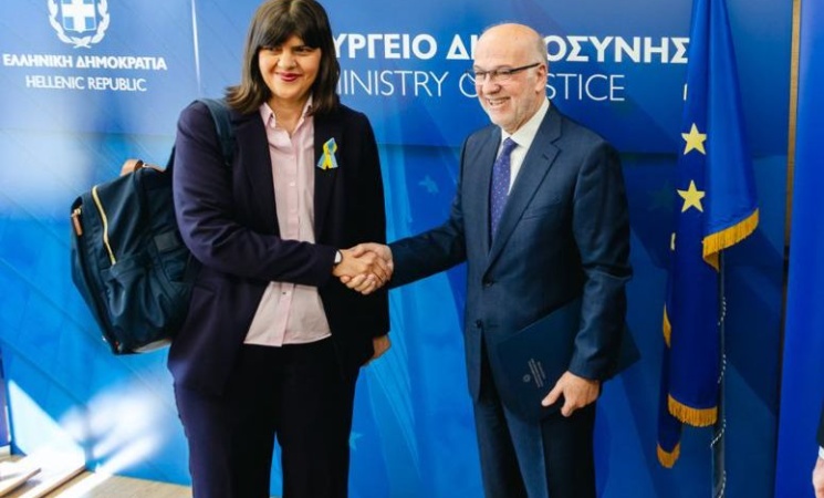 Συνάντηση της πολιτικής ηγεσίας του Υπουργείου Δικαιοσύνης με την Ευρωπαία Γενική Εισαγγελέα Laura Kövesi